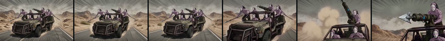 A sequence of shots laid out on a timeline